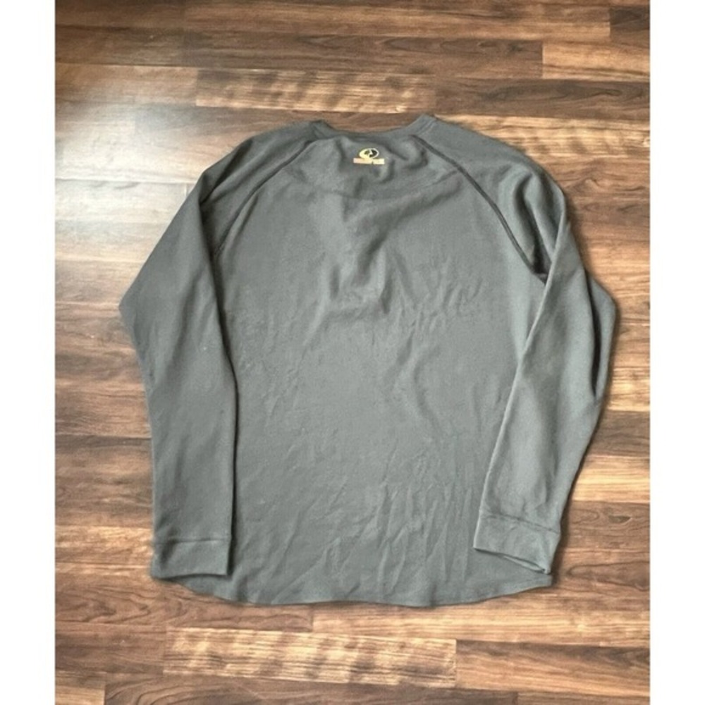 Mossy Oak 2XL Gray Long Sleeve Henley Men's Shirt